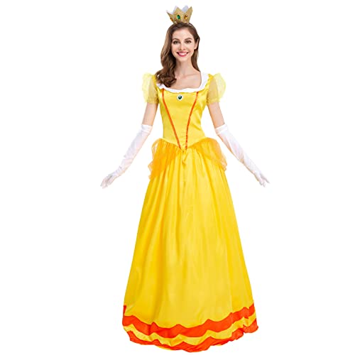 Printress Peach (Super Mario) costume for women, yellow, women's S