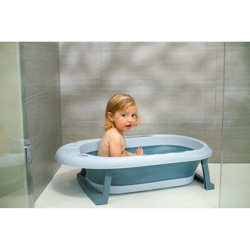 Interbaby kokkupandav beebivann termomeetri ja padjaga, roosa
