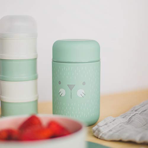 Suavinex toidutermos beebitoidule, roostevabast terasest, roheline