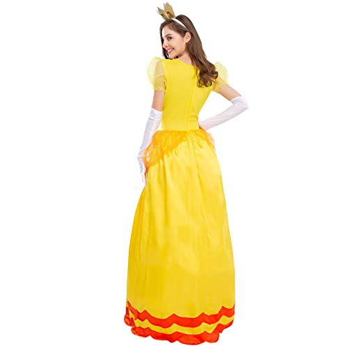Printress Peach (Super Mario) costume for women, yellow, women's S