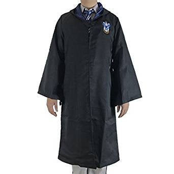 Ravenclaw wizard dress in size L, costume with hood and tie