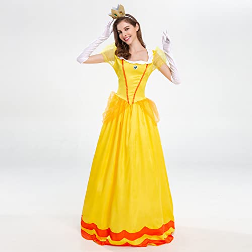 Printress Peach (Super Mario) costume for women, yellow, women's S