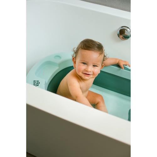Interbaby kokkupandav beebivann termomeetri ja padjaga, roosa