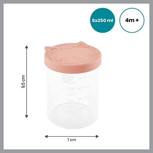 Babymoov ISY BOWLS glass food container set, 6 × 250 ml