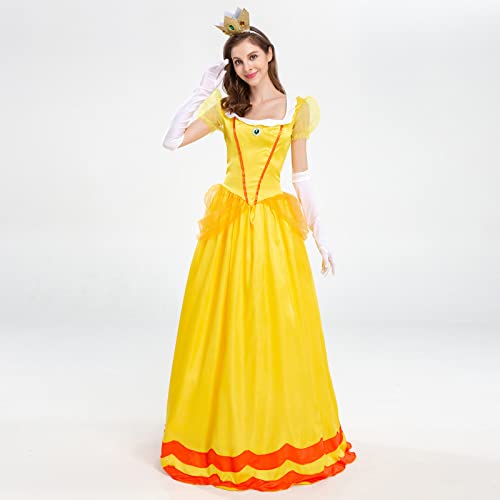 Printress Peach (Super Mario) costume for women, yellow, women's S