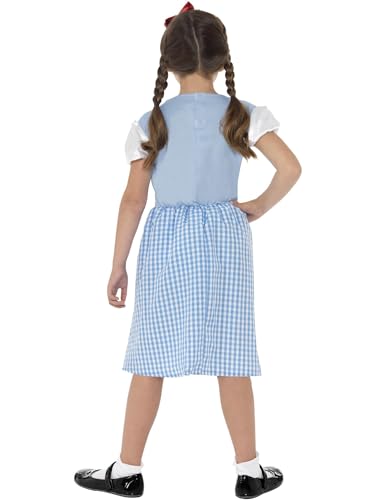 Smiffys Country Girl girls' costume, blue, 4–6 years