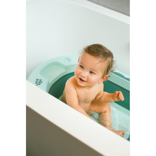 Interbaby kokkupandav beebivann termomeetri ja padjaga, roosa