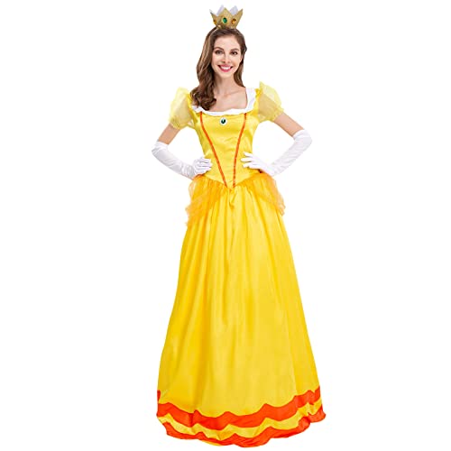 Printress Peach (Super Mario) costume for women, yellow, women's S