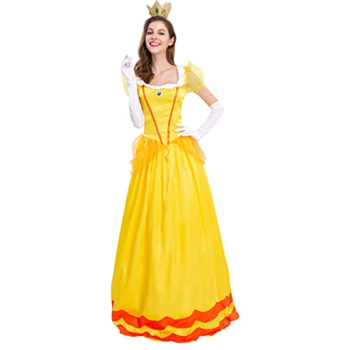 Printress Peach (Super Mario) costume for women, yellow, women's S