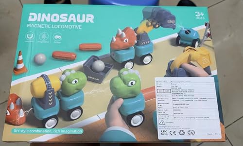 Kizozo DIY dinosauruste auto-komplekt, magnetiline ehitusmänguasi lastele