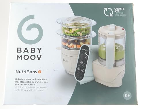Babymoov Nutribaby(+) 6-ühes beebitoidu aurutaja ja mikser, 2.2 L, Mineral Beige