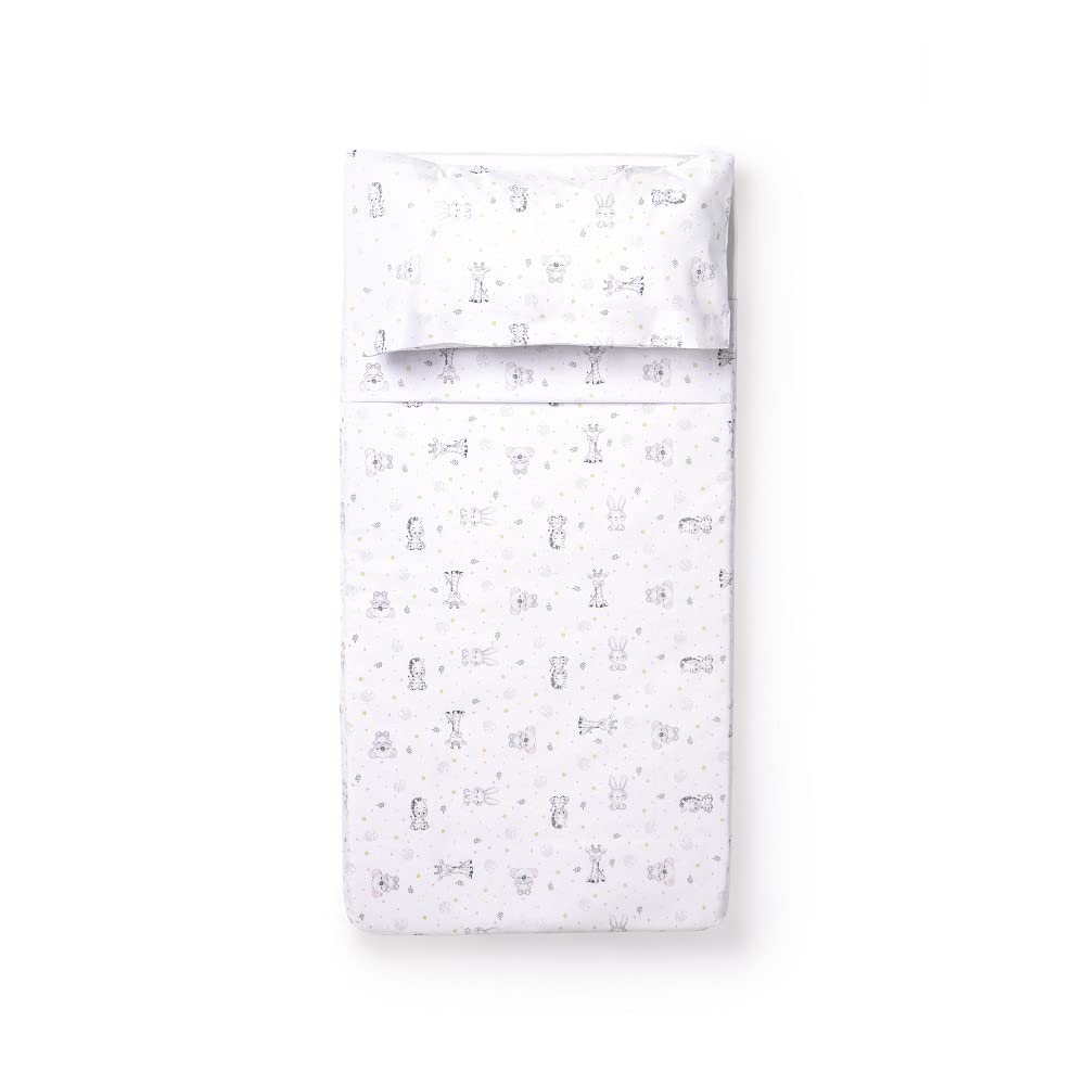 Interbaby beebivankri voodipesukomplekt “Koala”, valge-roosa, 100% puuvill