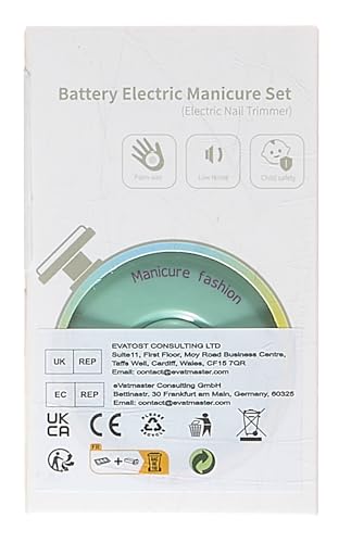 Brencco elektriline beebi küüneviil, 6 vahetatava viiliga, madala müratasemega