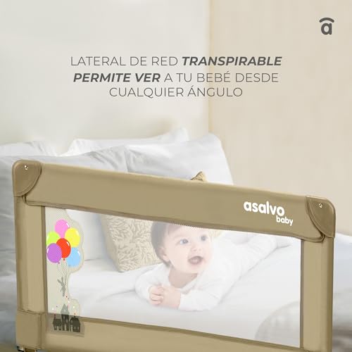 Asalvo kokkupandav ja eemaldatav voodipiire, hall, 90 × 43,5 cm