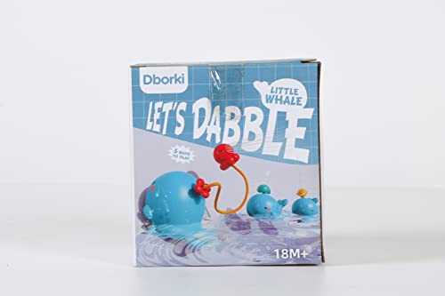 Beige bath toy – blue whale with 5 interchangeable water sprays