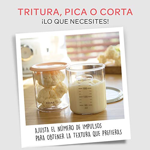 Béaba Babycook Original 4-in-1 Baby Food Maker – Steams, Blends, Defrosts and Reheats, Blue-Grey