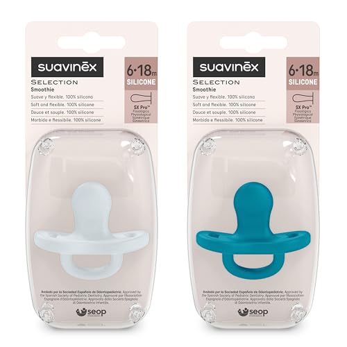 Suavinex Smoothie SX Pro ortodontiline silikoonlutt, 6–18 kuud, sinine 2tk