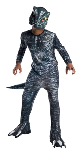 Rubie’s official Jurassic World Velociraptor “Blue” costume for kids, 9-12 years