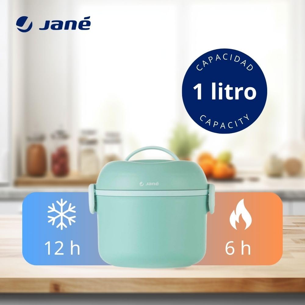 Jané roostevabast terasest toidutermos 1 L, roheline