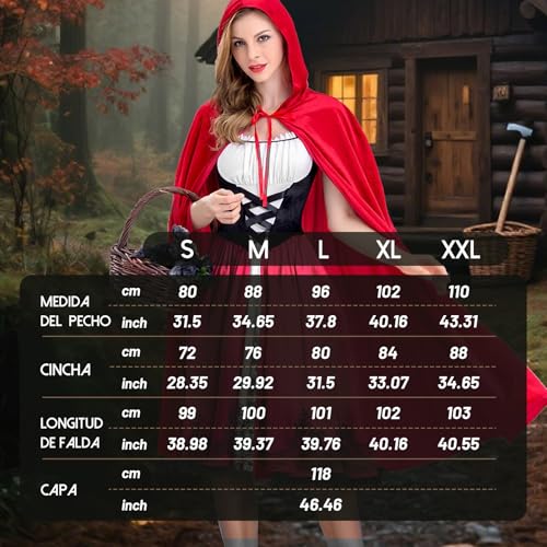 Punamütsikese costume for women, M, red