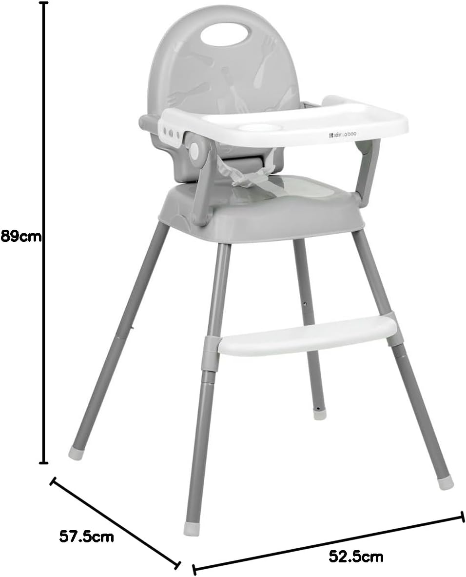 KikkaBoo SPOONY 3-in-1 söögitool, hall