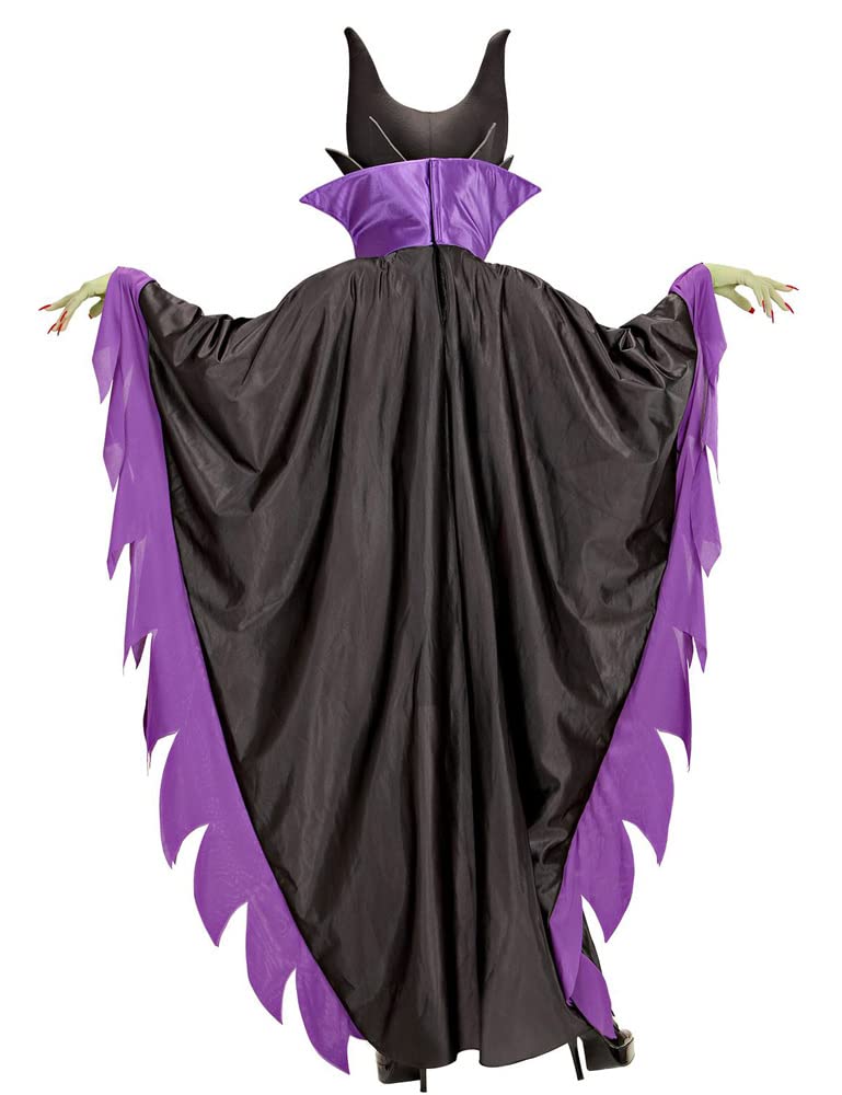 Maleficent costume for women, M-XL, dress and headpiece