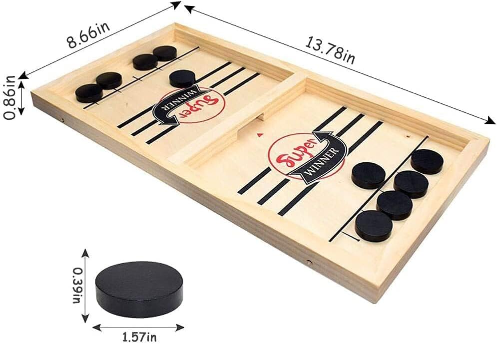 Sunshine Smile wooden air hockey game "Sling Puck"