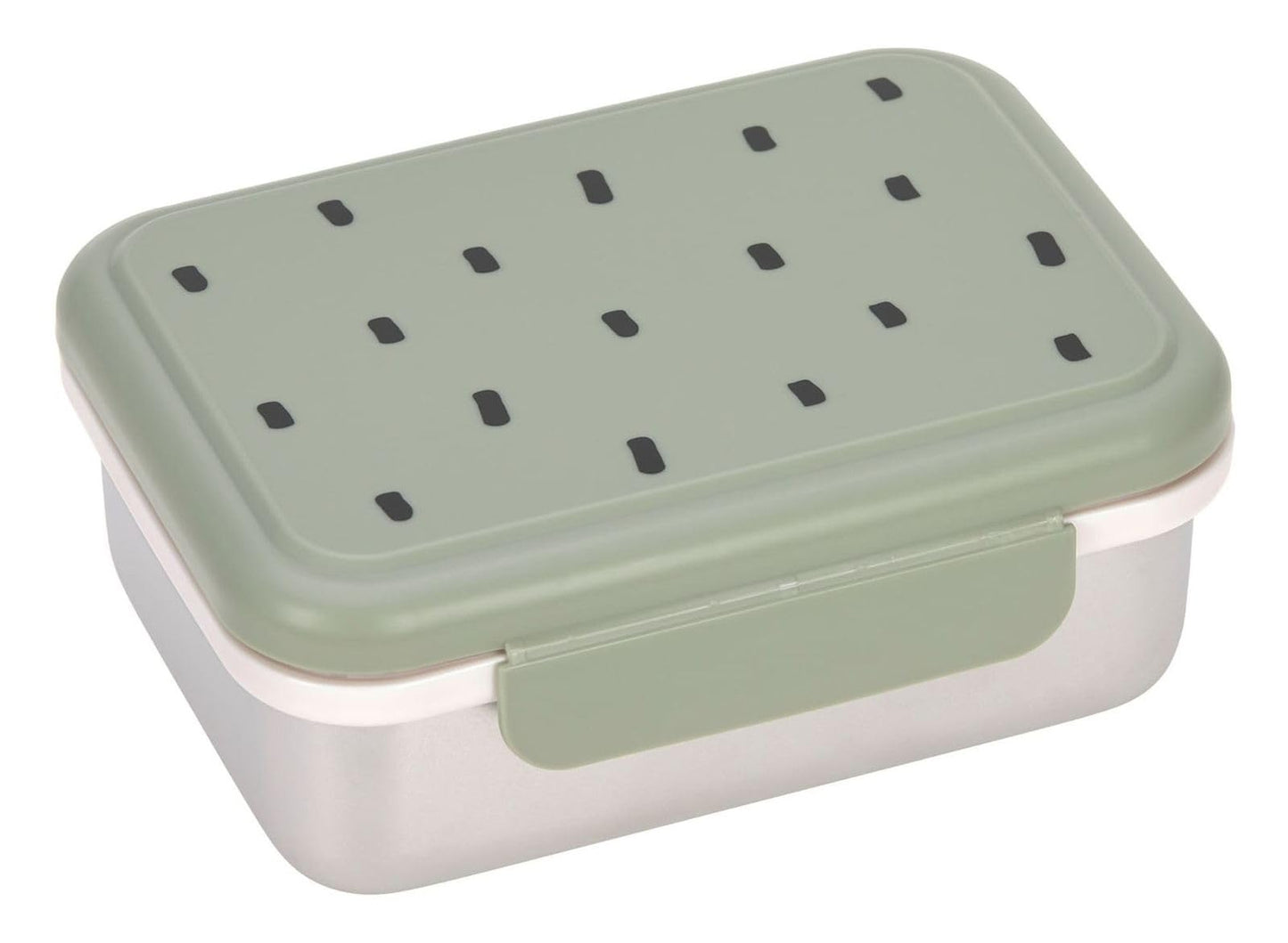 LÄSSIG stainless steel kids' lunch box Happy Prints, light olive