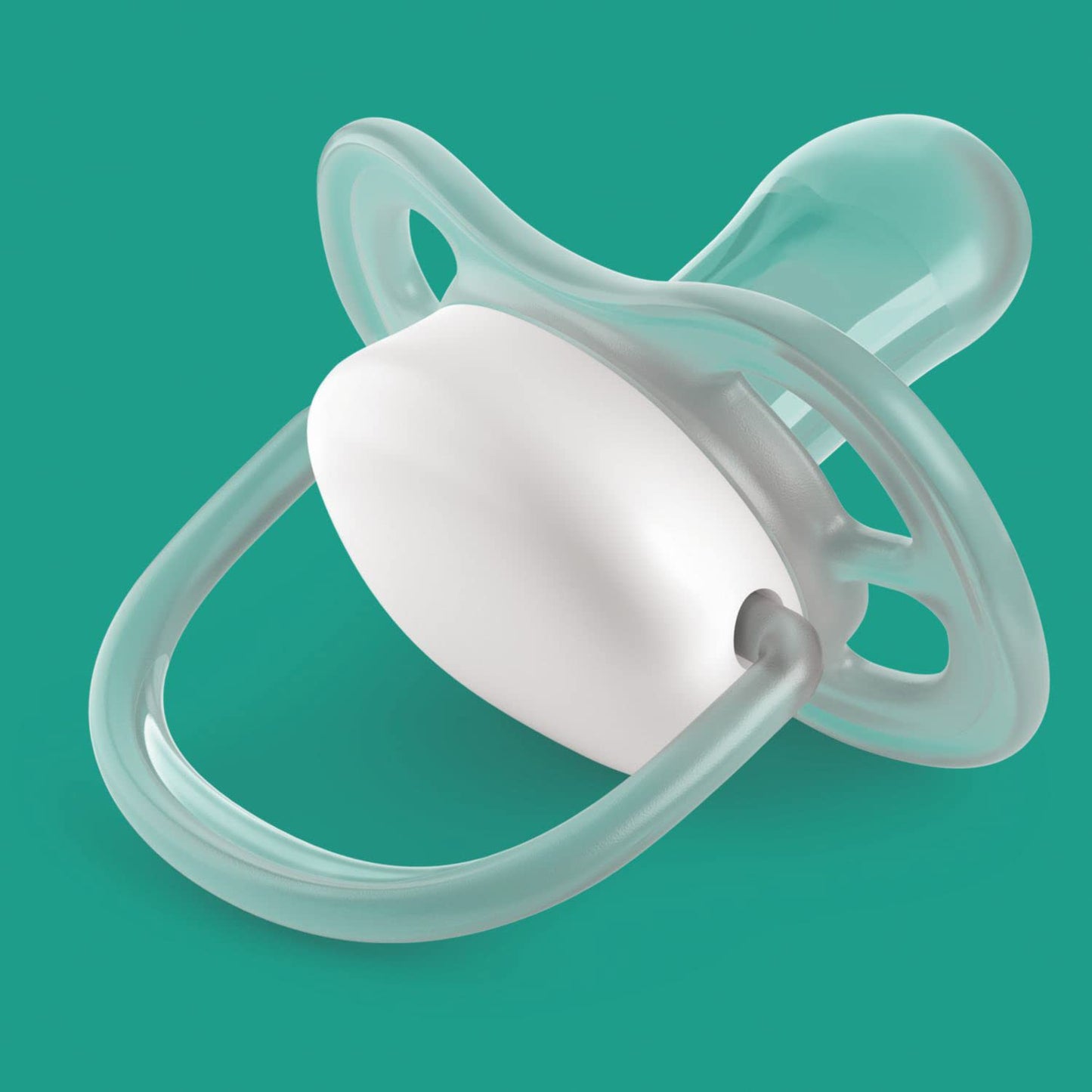 Philips Avent Ultra Air lutt, 6–18 kuud, ortodontiline, BPA-vaba, sinine/türkiis, 2 tk + steriliseerimis-/hoiukarp