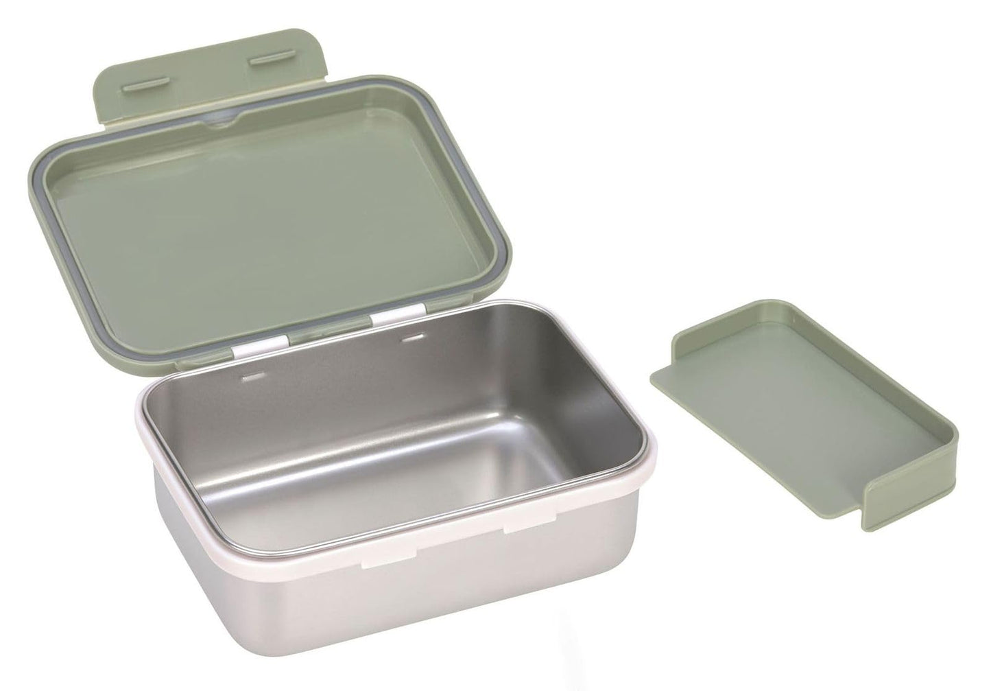 LÄSSIG stainless steel kids' lunch box Happy Prints, light olive