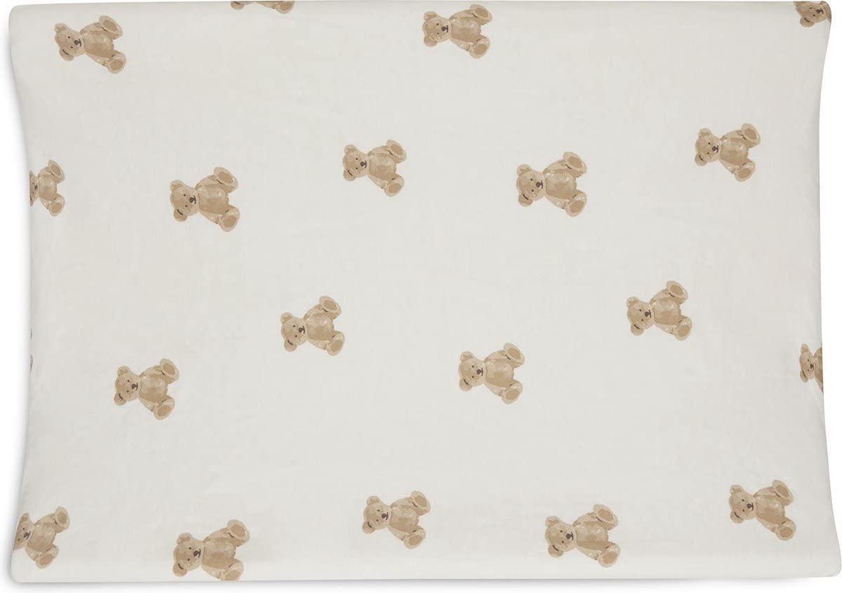 Jollein pehme mähkimisaluse kate “Teddy Bear”, 100% puuvill, valge, 50 × 70 cm