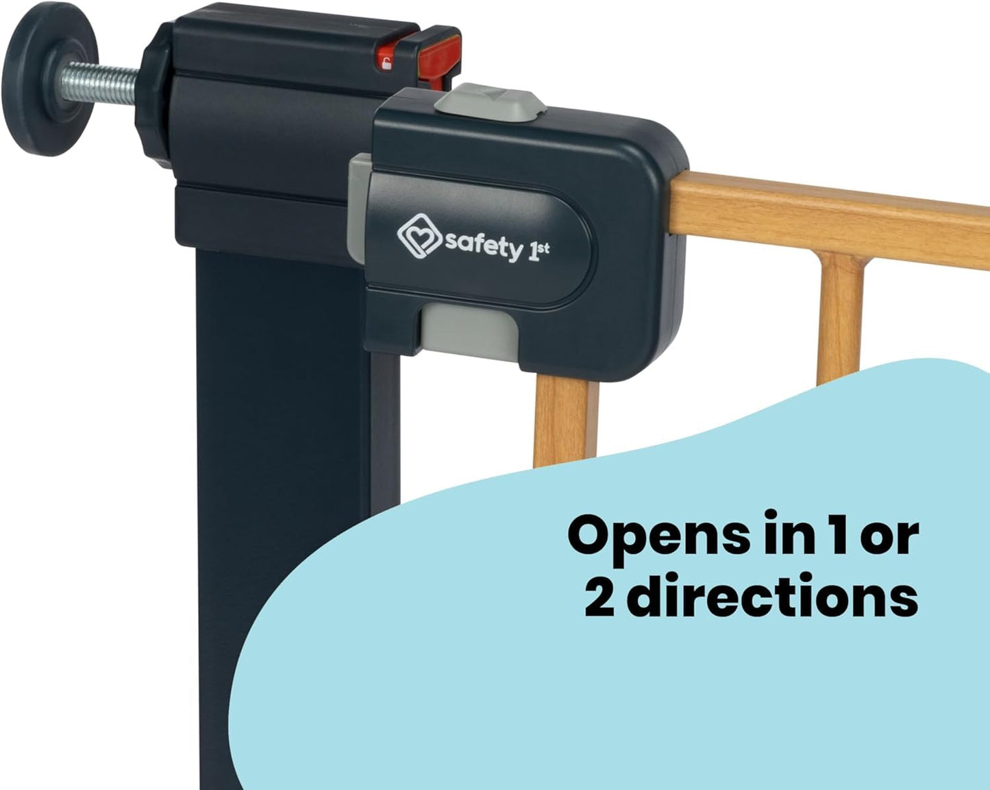 Safety 1st metallist turvavärav Easy Close, 73–80 cm, puidumustriga