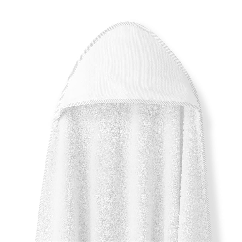 Interbaby kapuutsiga vanniponšo ja beebipõll, 100 × 100 cm, valge, 100% puuvill