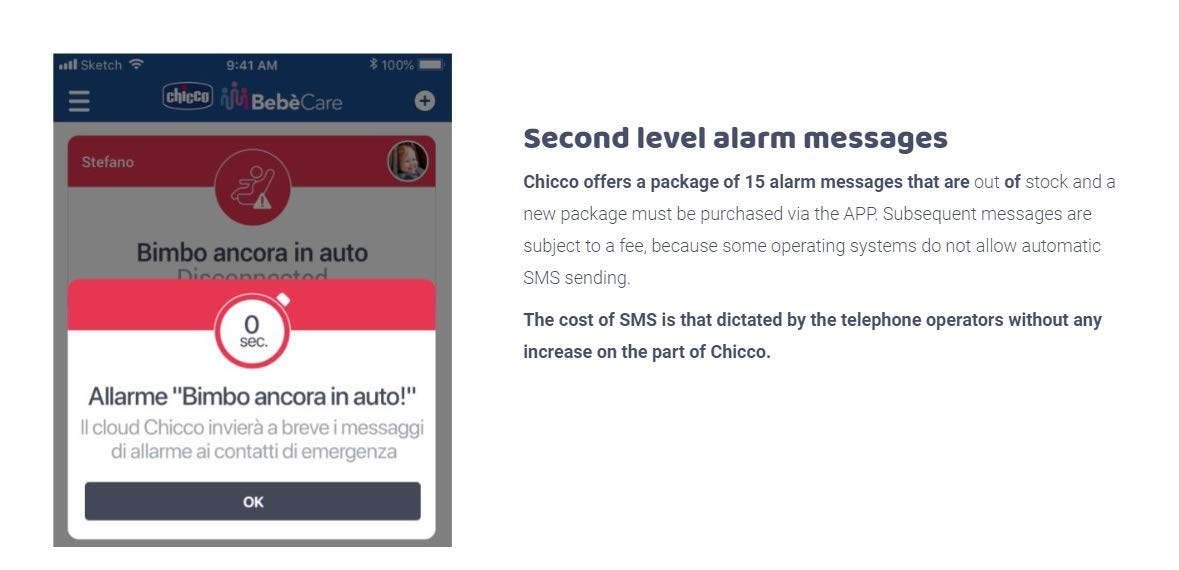 Chicco BebèCare Easy-Tech lapse unustamise vastane turvaseade