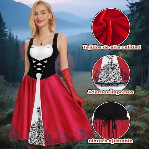 Punamütsikese costume for women, M, red