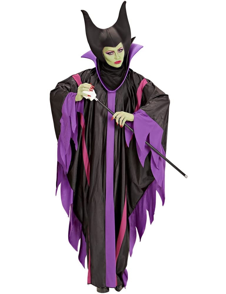 Maleficent costume for women, M-XL, dress and headpiece