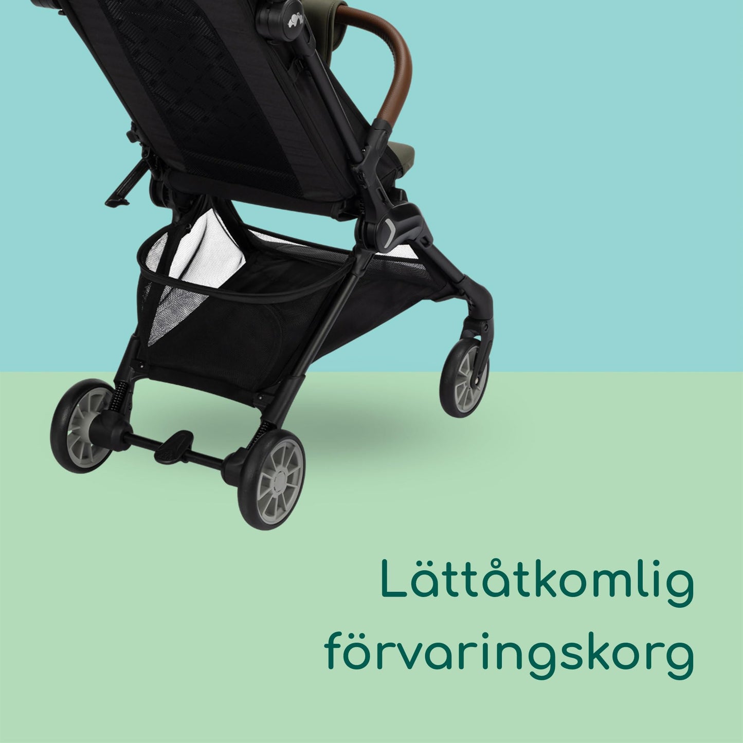 Bebeconfort Zephir lightweight and compact travel stroller, 0–4 years, Mineral Green