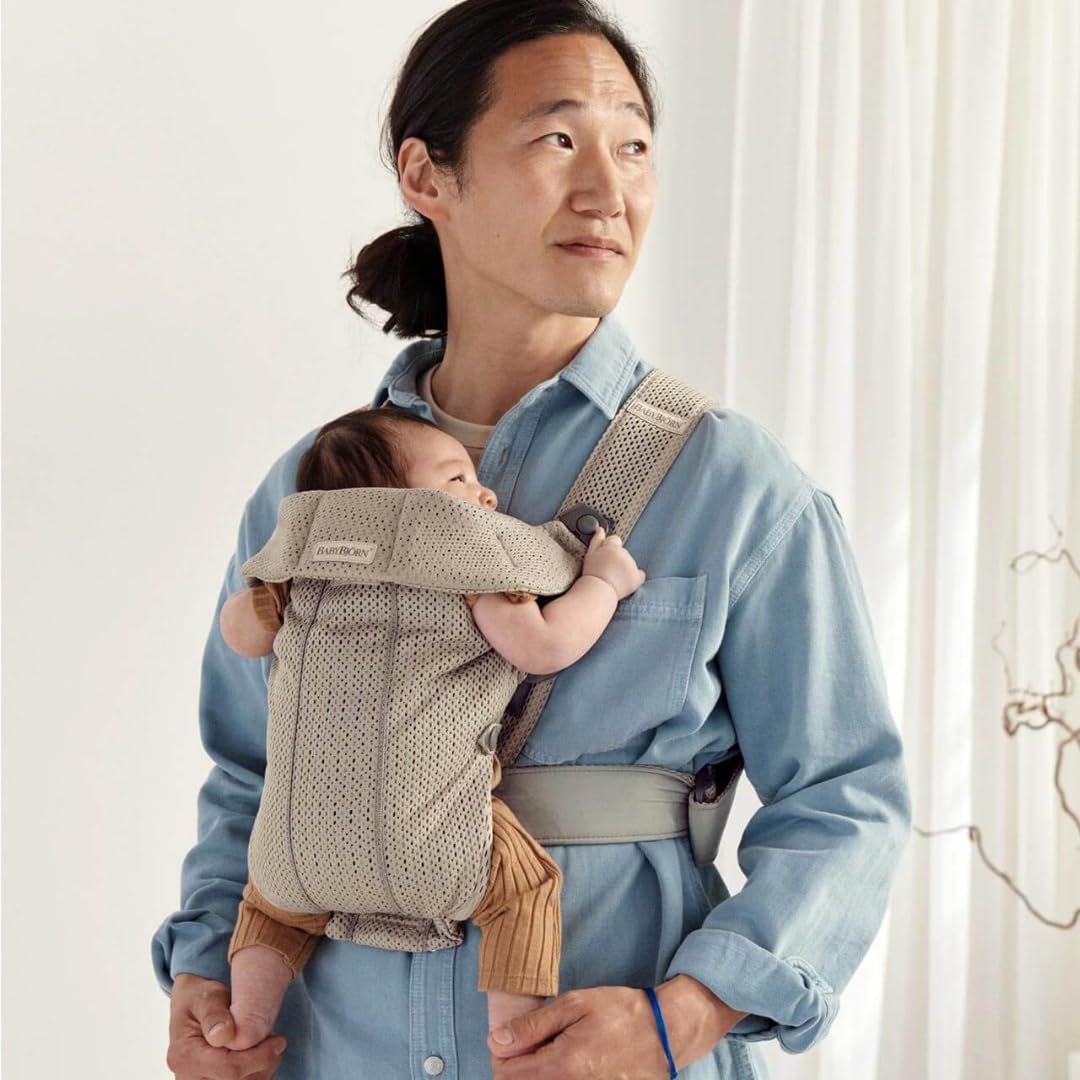 BabyBjörn Baby Carrier Mini carrier bag, 3D Mesh, grey-beige