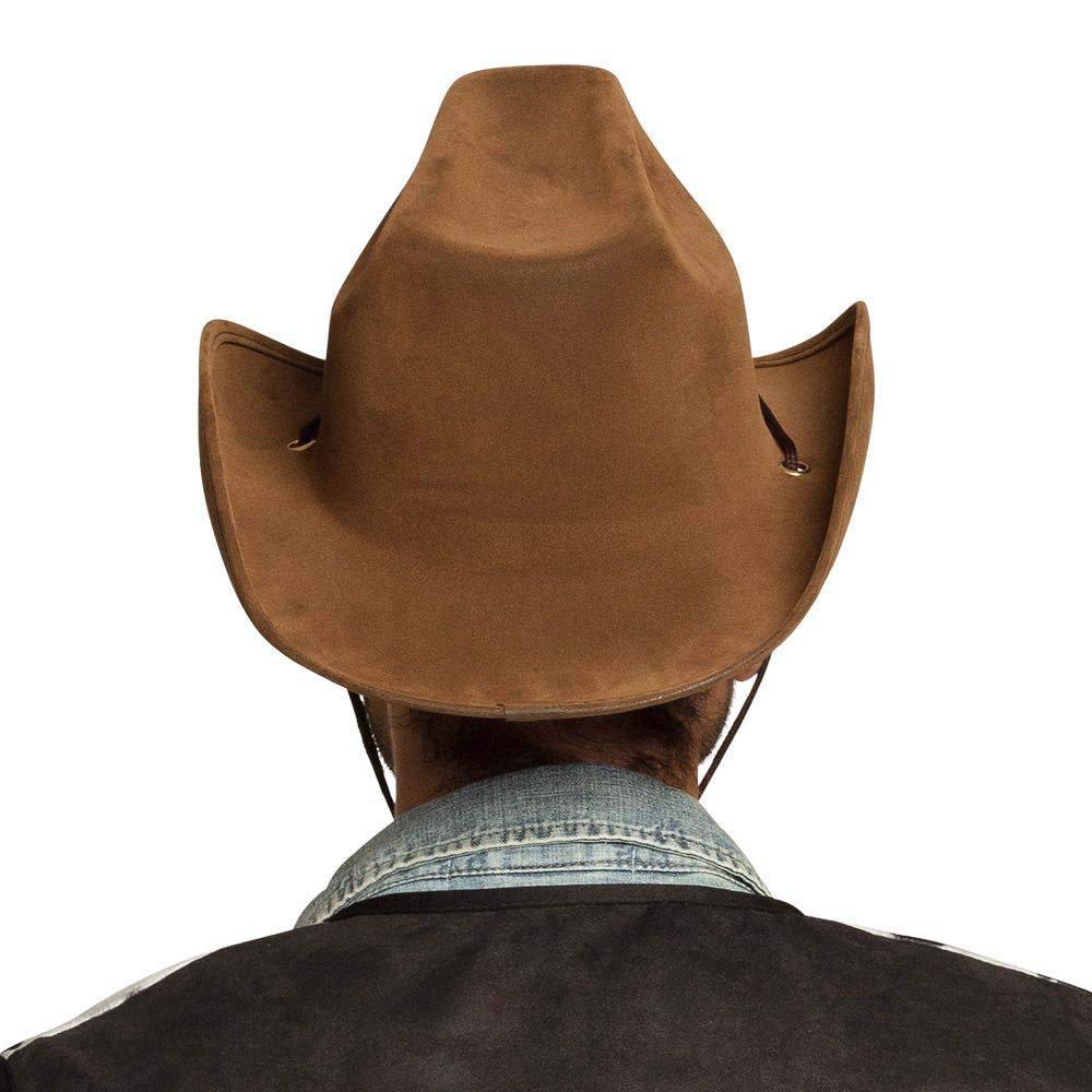 Kostüümi cowboy hat, brown, faux leather, one size fits all