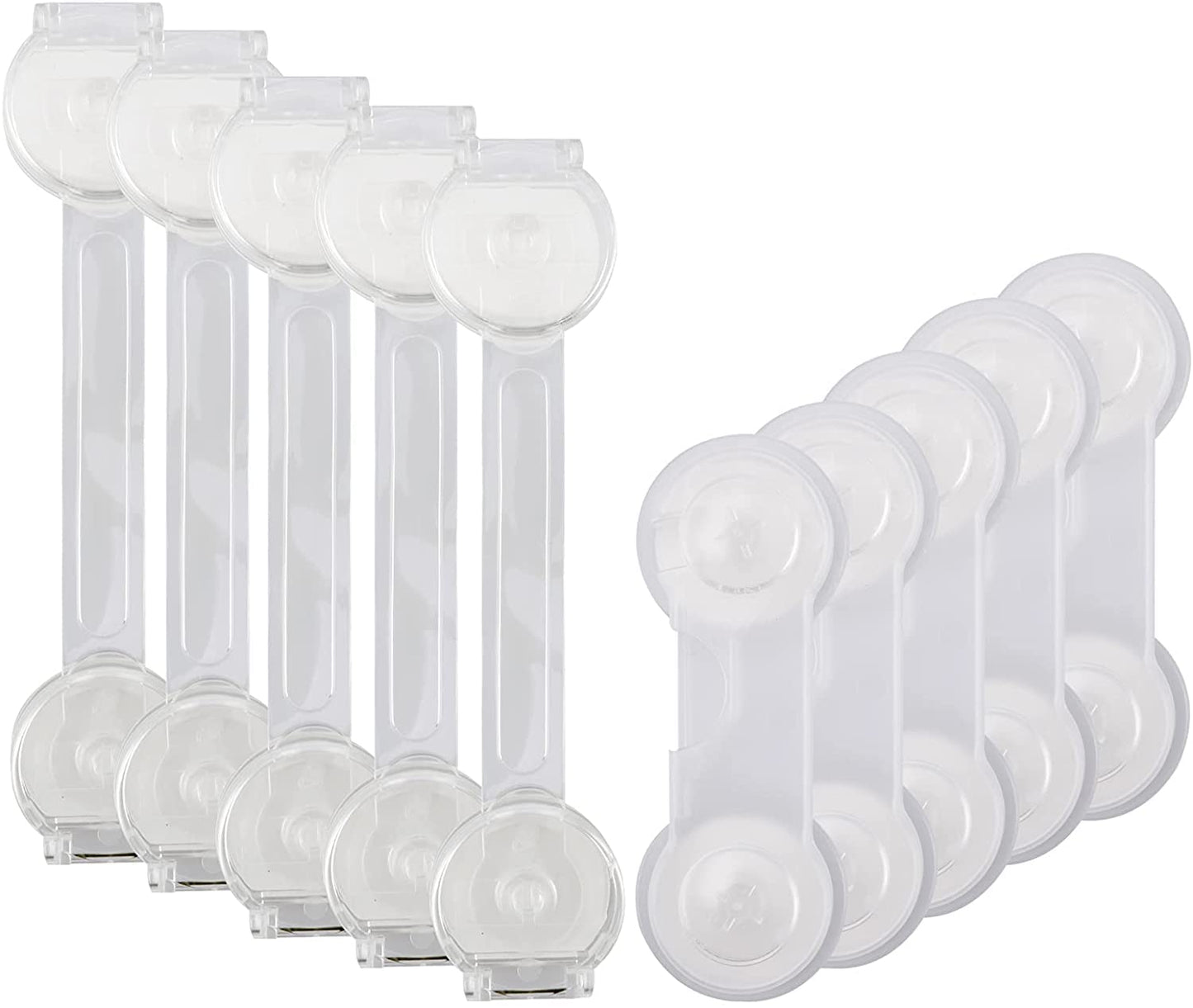 BillyBath transparent cabinet locks for child safety (10 pcs, 2 types)
