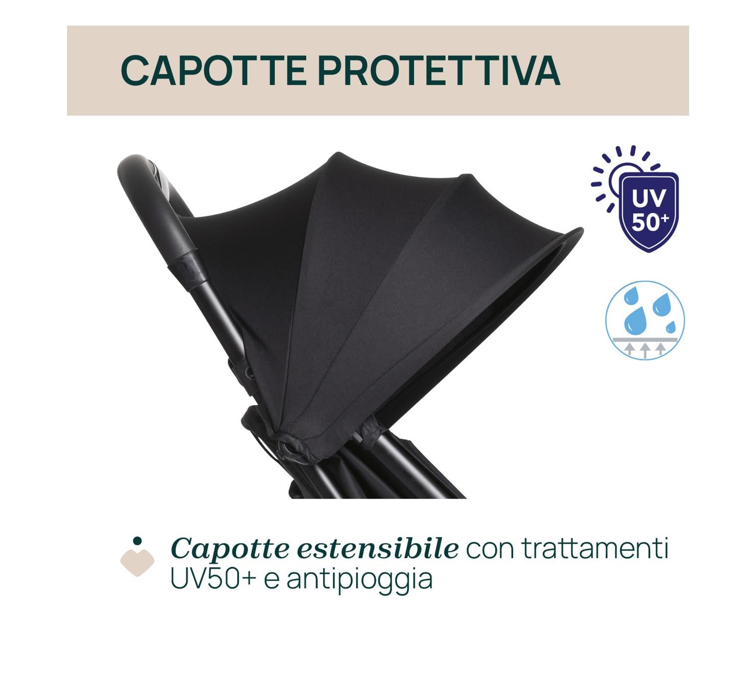 Chicco Urbino kergkäru 0–4 a, kuni 25 kg, must