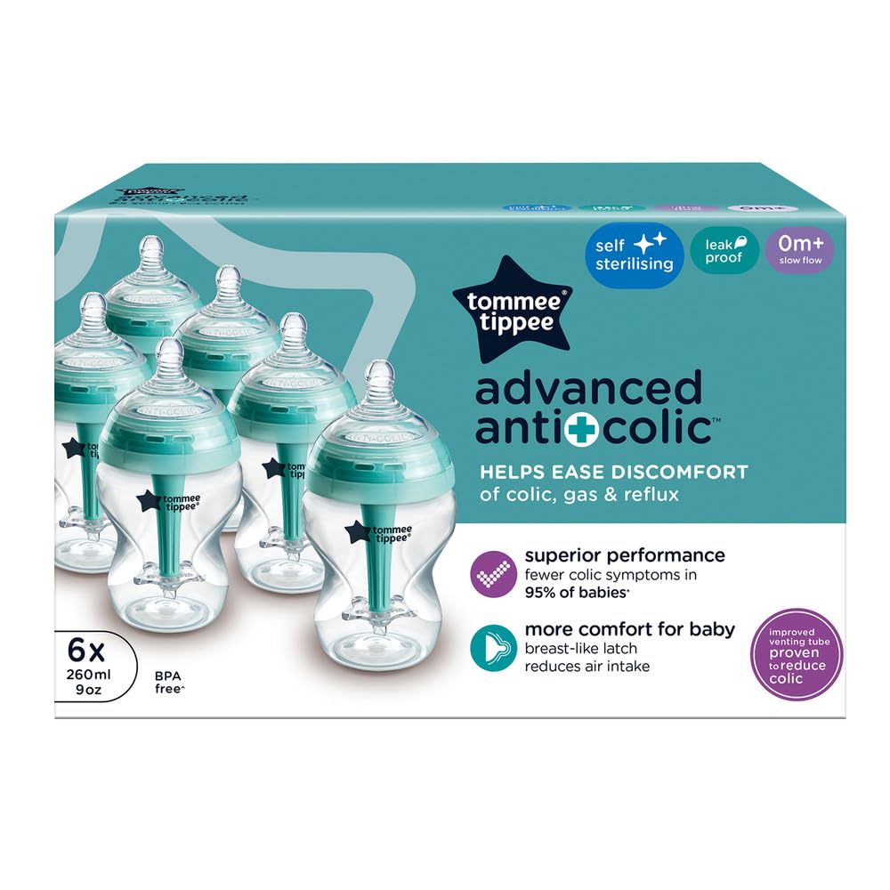 Tommee Tippee Advanced Anti-Colic koolikutevastane lutipudel, 260 ml, 6 tk komplektis