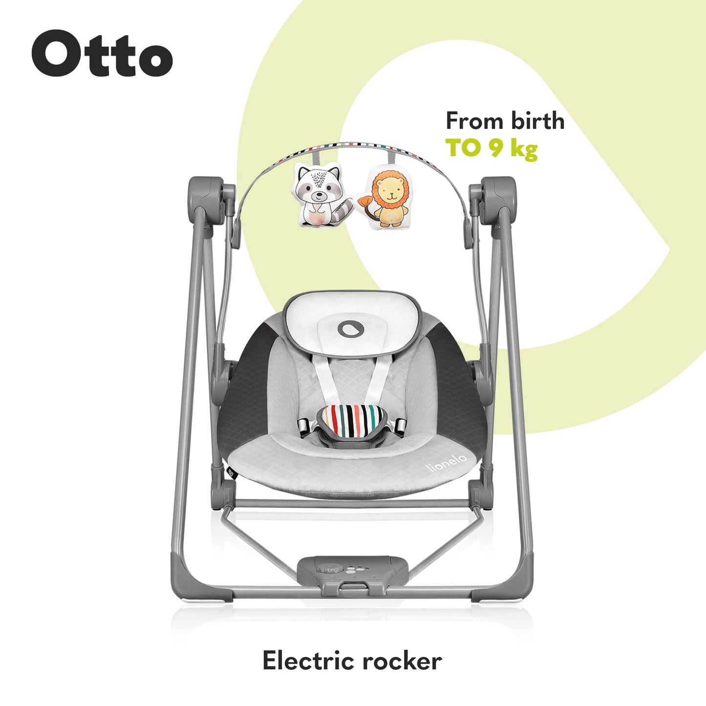 Lionelo Otto elektriline beebitool kiigega, 0–9 kg, hall