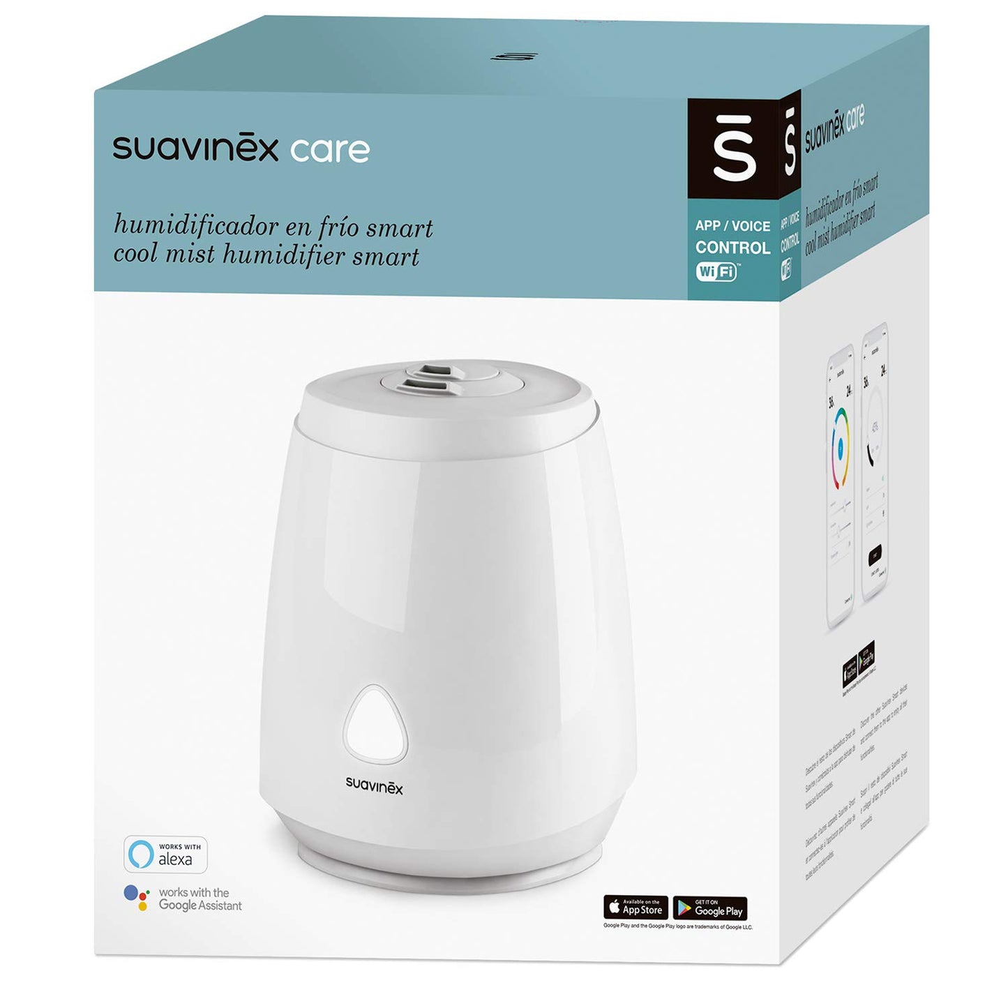 Suavinex SMART õhuniisutaja beebidele, külma uduga, aromateraapia ja öövalgus, valge
