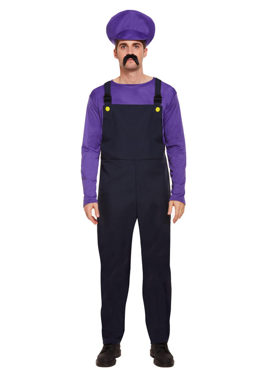 Meeste torumehe karnevalikostüüm L/XL, retro videomängu stiilis, lilla
