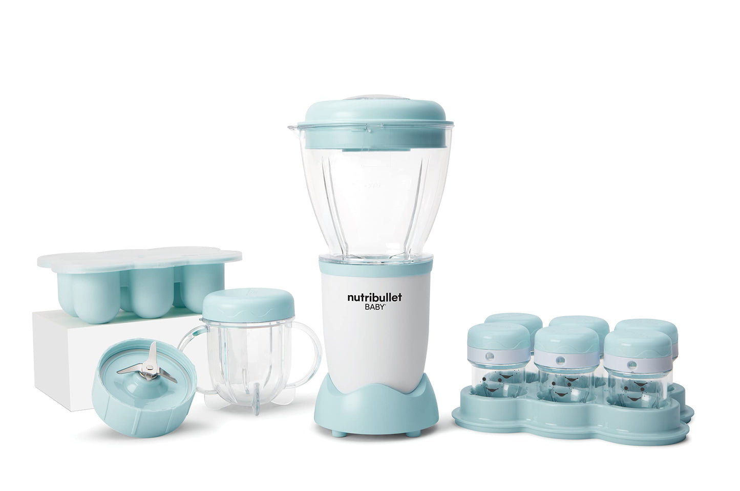 NutriBullet Baby beebitoidu mikser ja tarvikud, 200 W, hõbedane