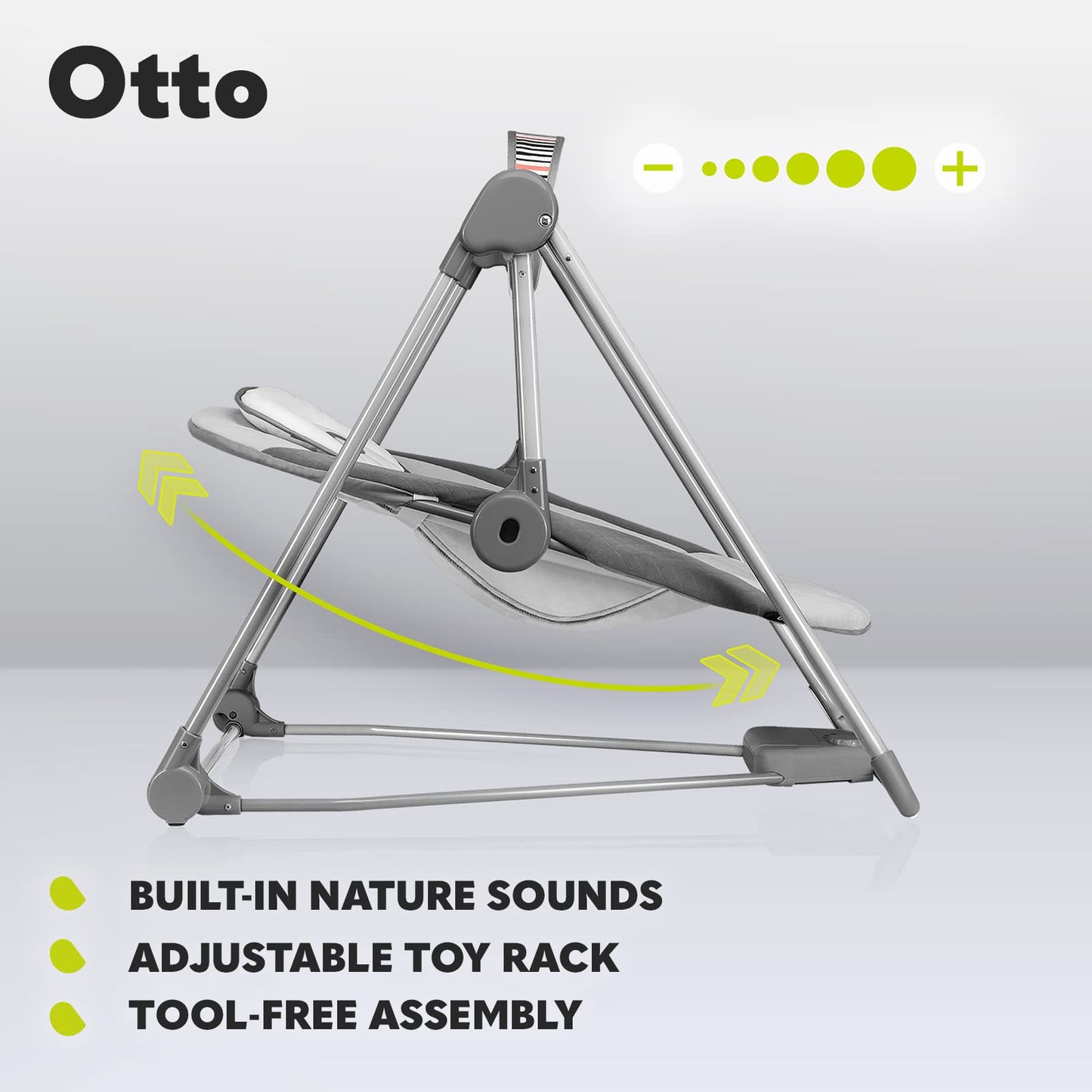 Lionelo Otto elektriline beebitool kiigega, 0–9 kg, hall