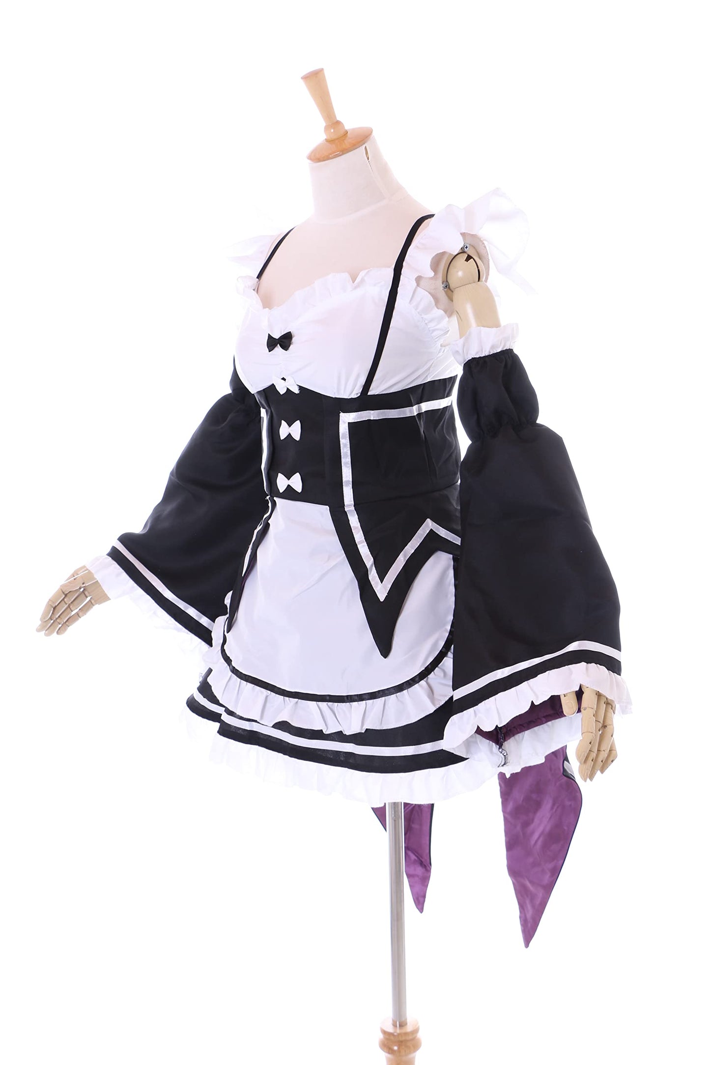 Naiste cosplay kostüüm „Re:Zero“ Rem/Ram teenijanna, 7-osaline komplekt, suurus L