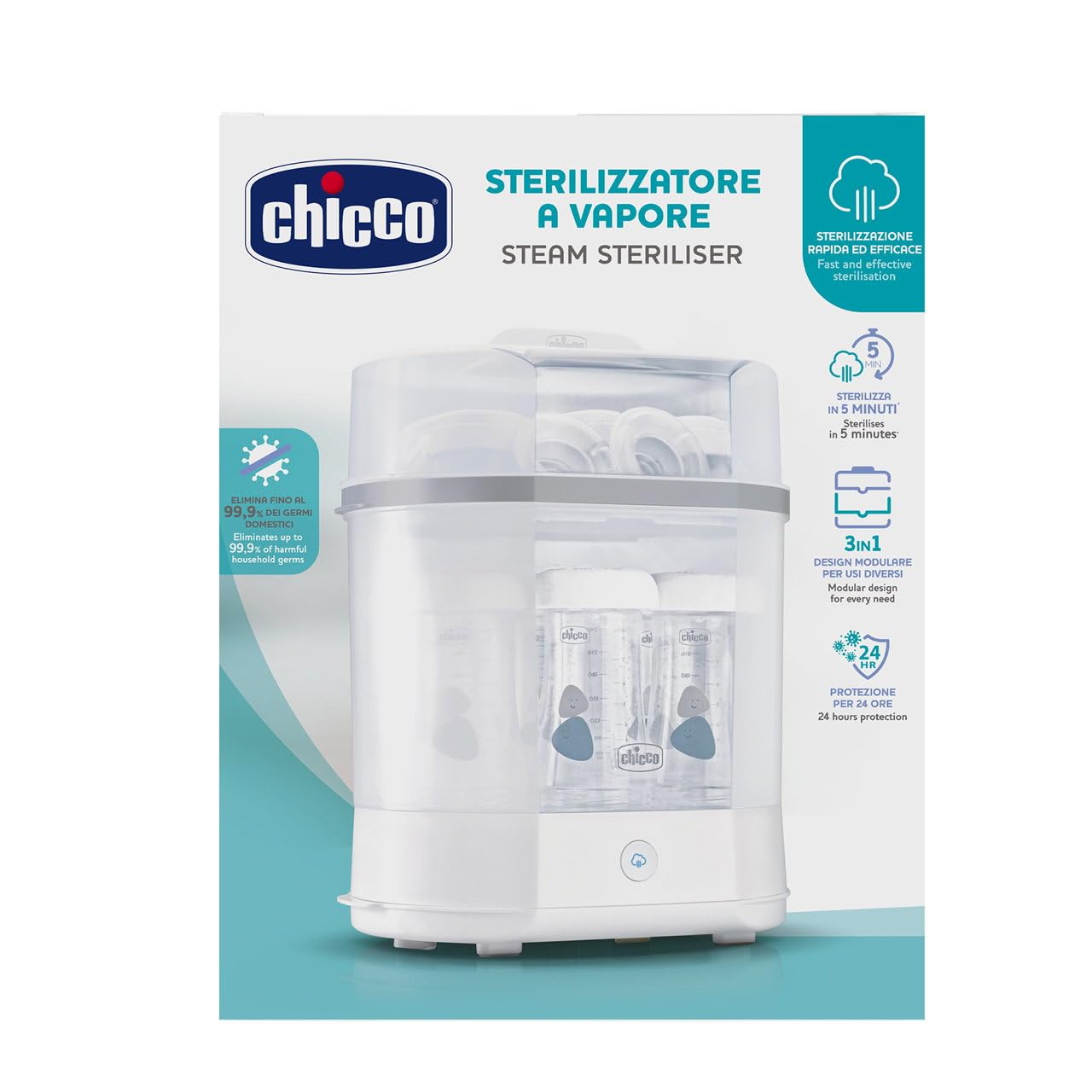 Chicco 3-in-1 modular bottle steam sterilizer