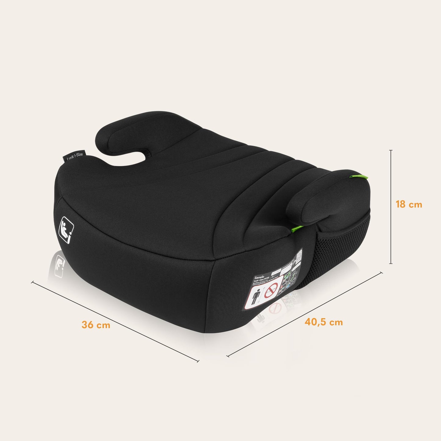 Lionelo Luuk I-Size turvaiste 22–36 kg / 125–150 cm, must